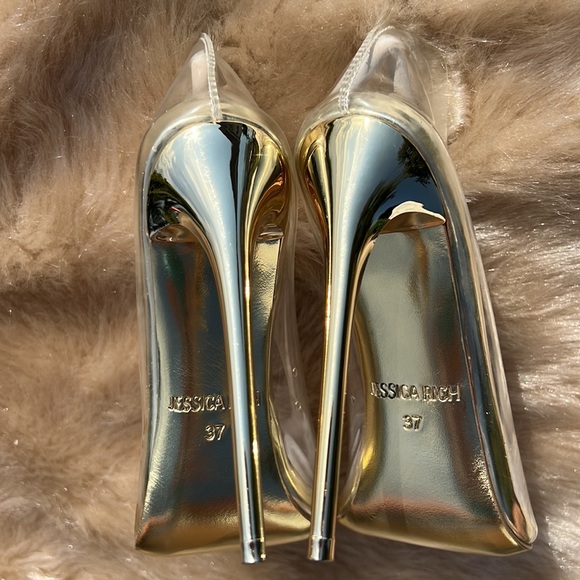 Jessica Rich Clear Stiletto with Gold Heel - Picture 11 of 11